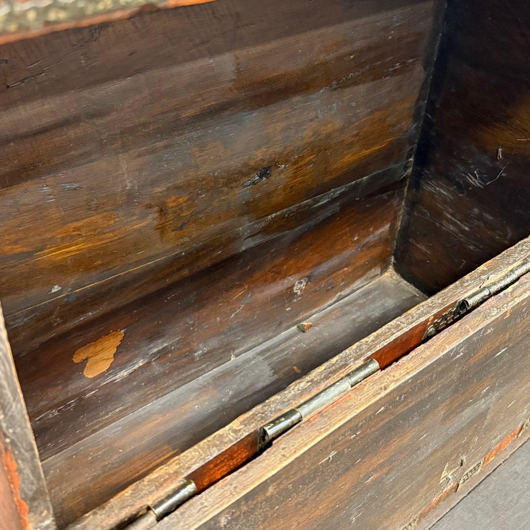 H110K71 朝鮮古民藝 李朝家具 杉無垢材 バンダジ 鍵付き