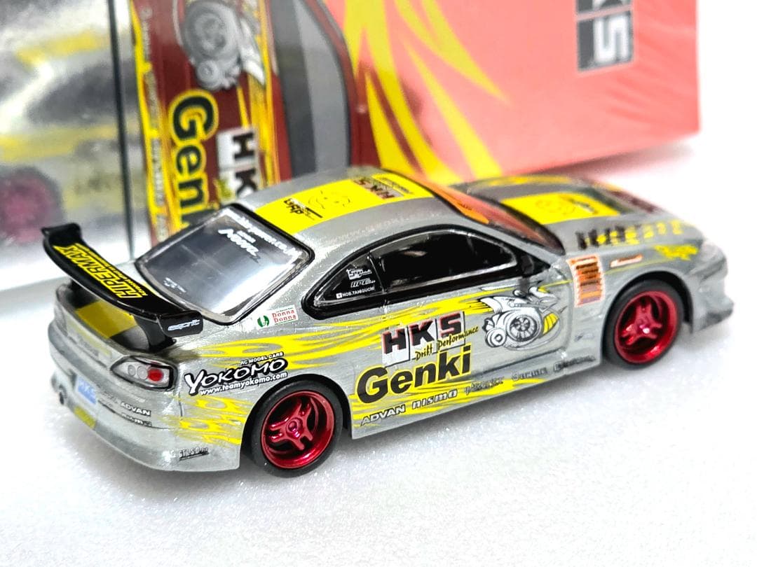ターマックワークス 1/64 ニッサン シルビア S15 HKSレッドCHASE