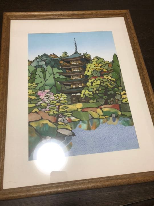 五重の塔 貼り絵 自宅保管品