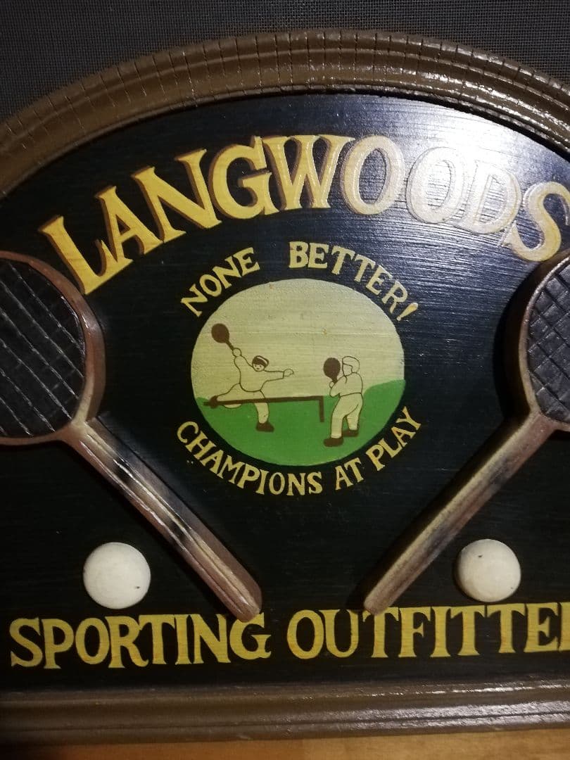 英国イギリス70’アンティーク木製立体テニスボード