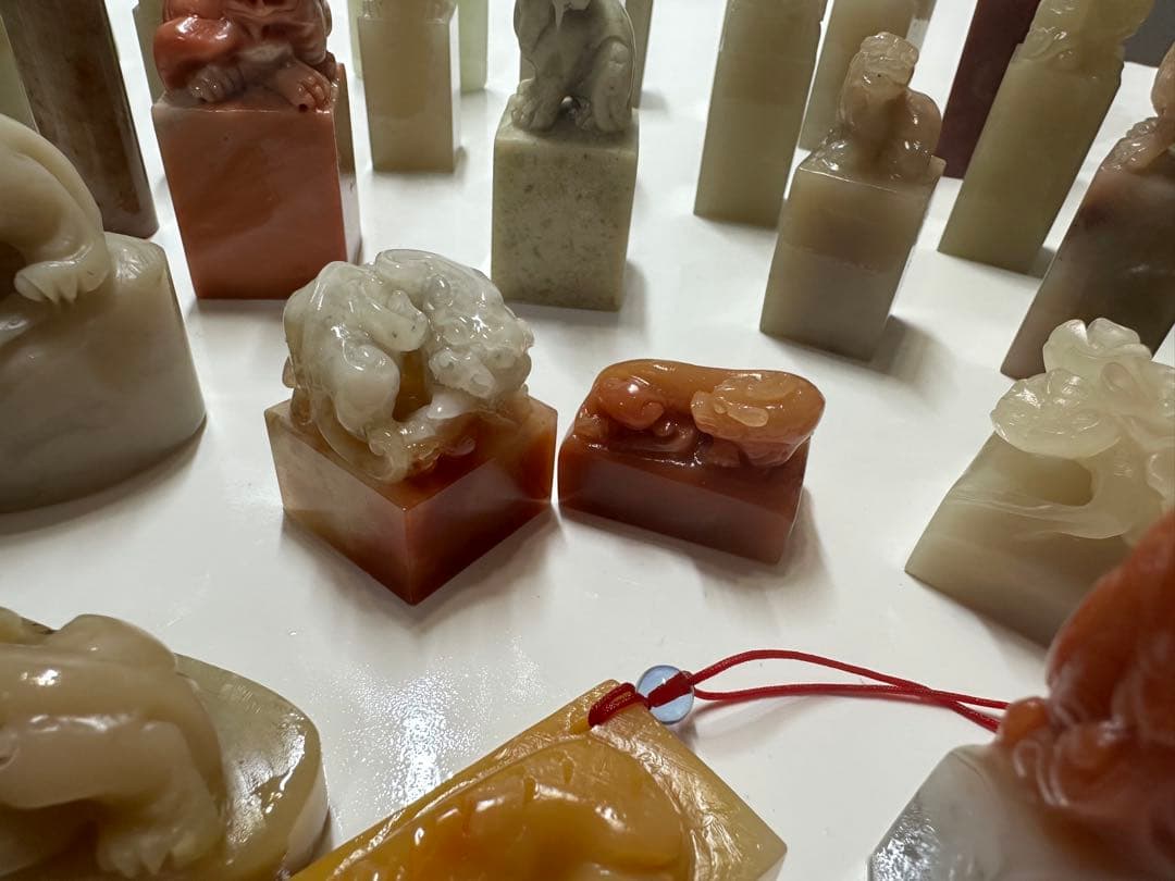 年末感謝祭　篆刻　印材　印石　まとめ　書道　落款　遊印　45点