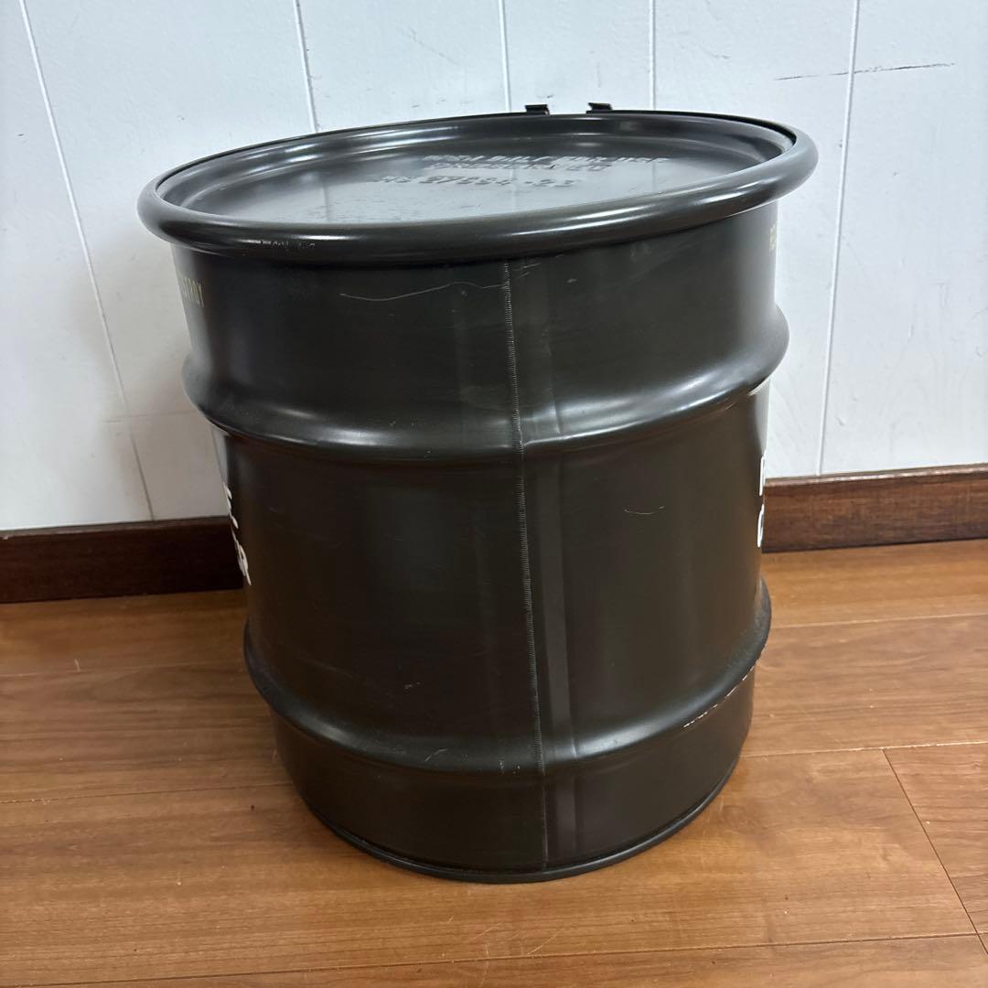 美品　米軍　実物　ペール缶　ドラム缶　ODグリーン　送料無料