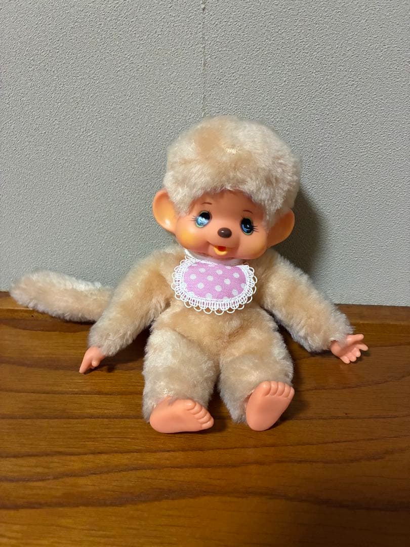 モンチッチ　白　ホワイト　昭和　初期　ブルーアイ　エンドーチェーン