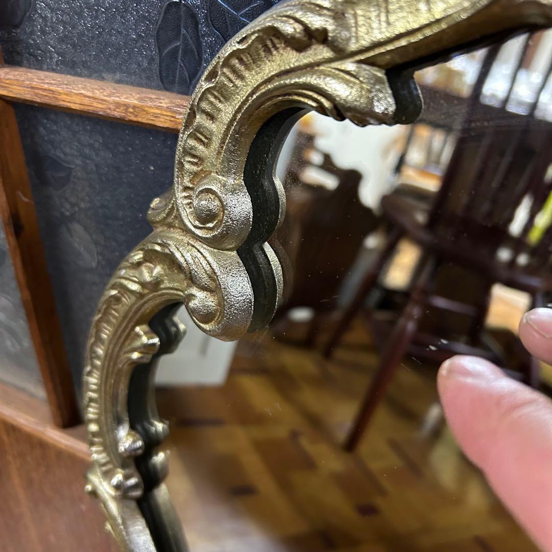 アイアン フレーム！ アンティーク 壁掛け鏡