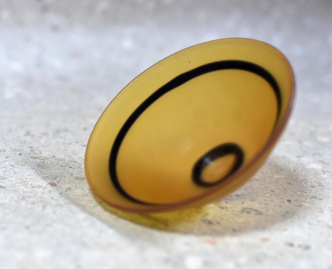 義山　銀箔清風平茶碗硝子　【極上品】お茶道具／共箱