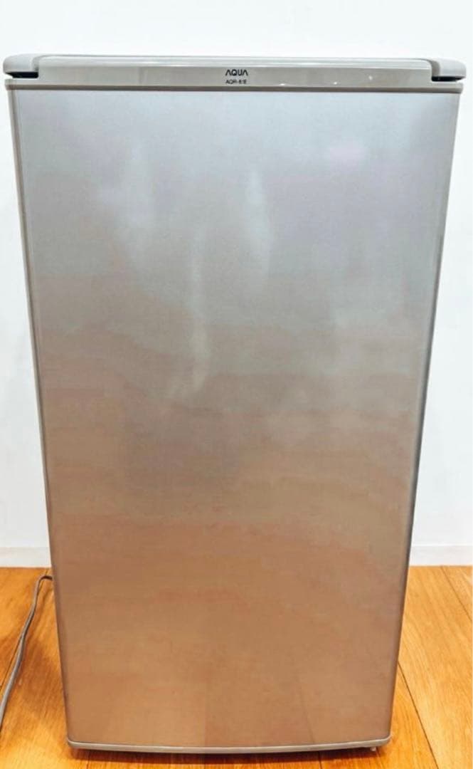 アクア 75L 1ドア冷凍冷蔵庫 メタリックシルバー 静音AQR-81E-S