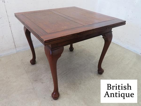 英国■イギリスアンティーク■クイーンアン様式■ドローリーフ■ダイニングテーブル