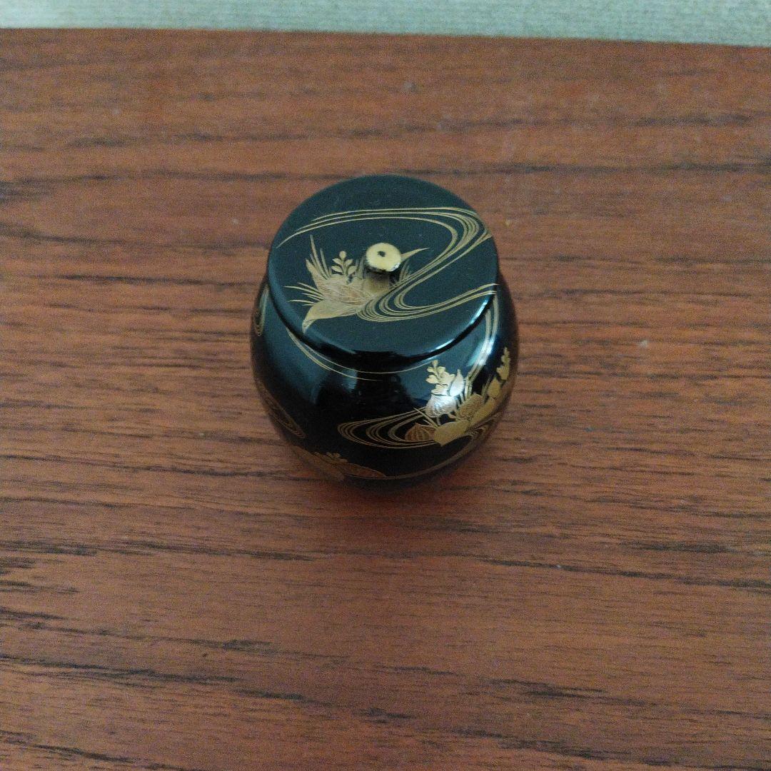 漆　芯切　茶入　黒柿　江戸 (唐津、李朝、丹波、古伊万里)