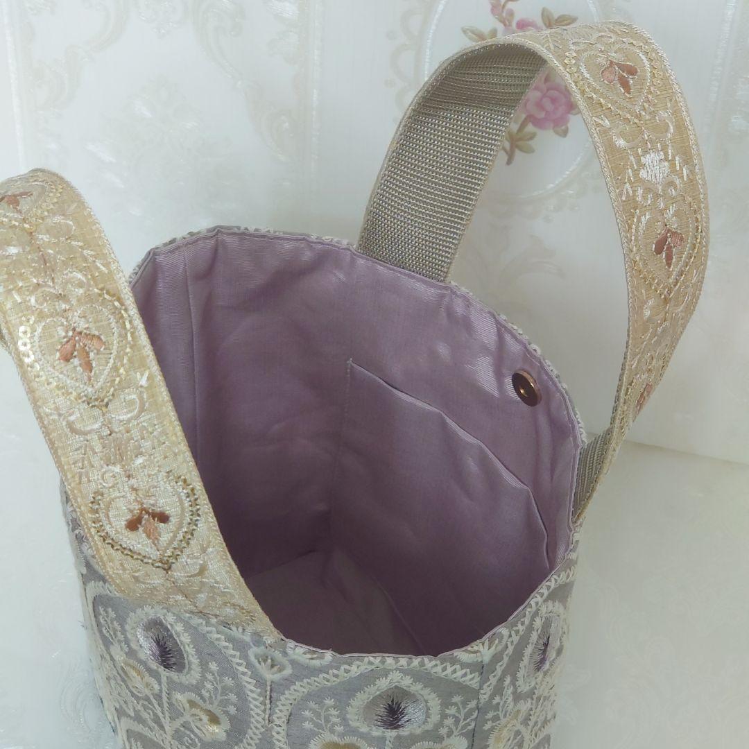 コロ様 インド刺繍生地 ポーチ ハンドメイド