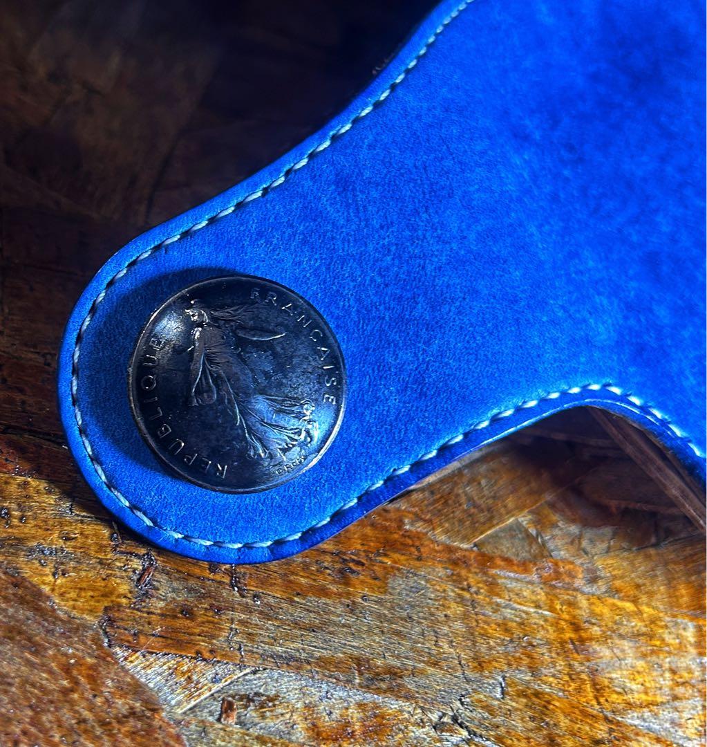 新品　総手縫　イタリア製本革プエブロレザー　ウォレット　プレゼントにも最適！