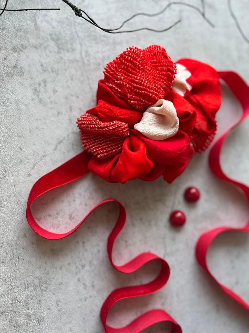 K*様 七五三　七五三髪飾り　ヘッドドレス　着物髪飾り　リメイク髪飾り　026