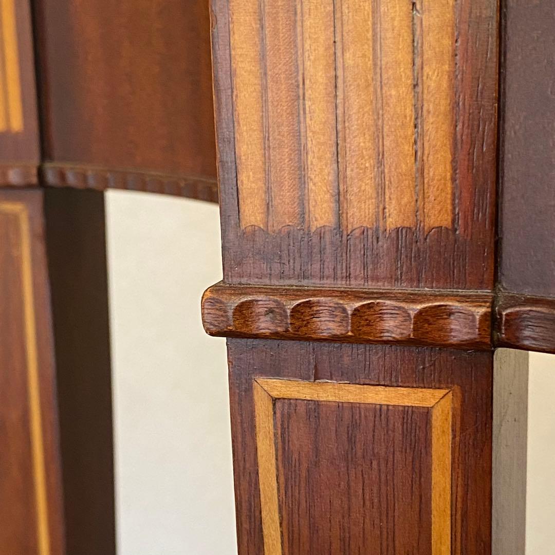 マホガニー材　コンソールテーブル 象嵌細工付き　アンティーク