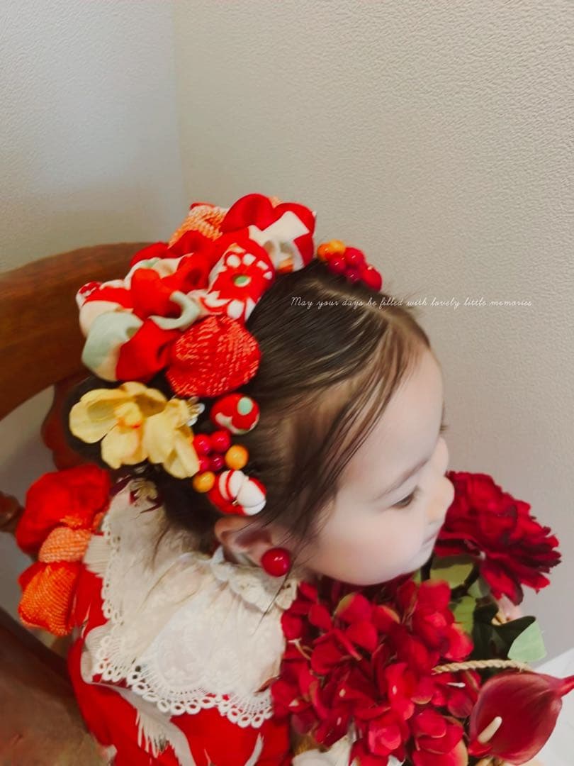 h*r様 七五三　七五三髪飾り　ヘッドドレス　着物髪飾り　リメイク髪飾り　029