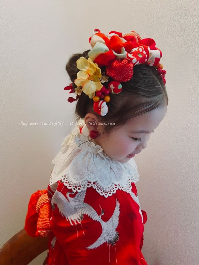 h*r様 七五三　七五三髪飾り　ヘッドドレス　着物髪飾り　リメイク髪飾り　029