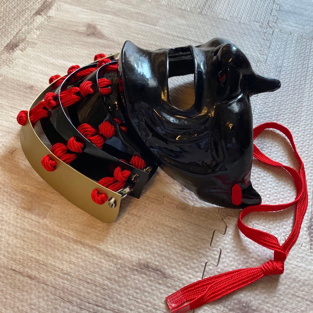 【着用可能】手作り　武具　鎧兜　甲冑　等身大　半頬　面頬　mempo 樹脂製