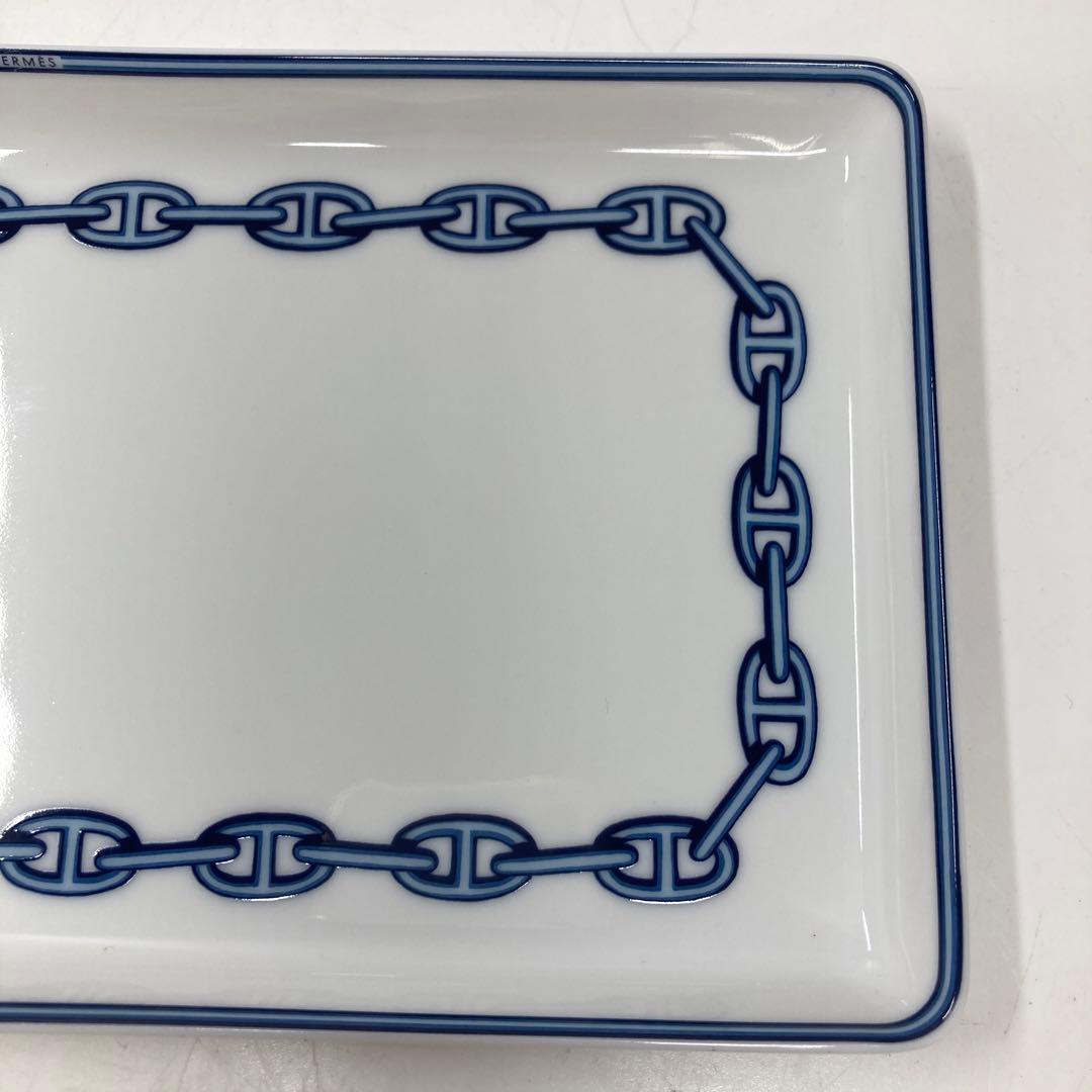 エルメス　シェーヌダンクル　スクエアプレート　箱付　タニチ横16cm 縦12cm