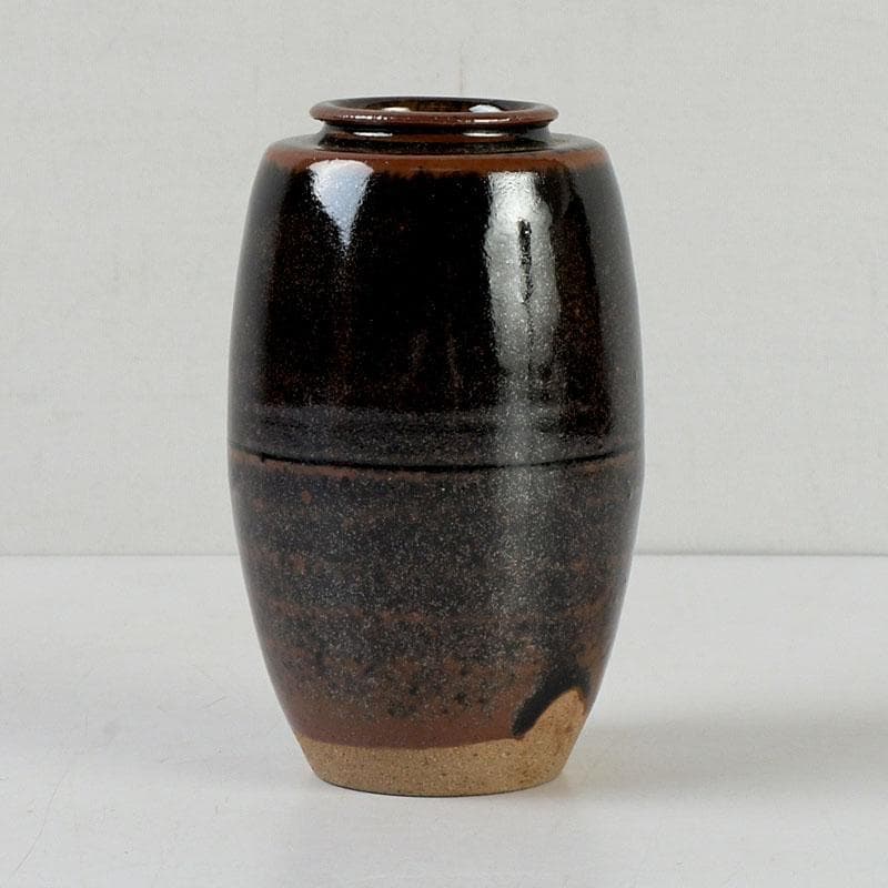 茶道具　松本鉄山作　大名物　鎗の鞘写　茶入　仕覆付　共箱　V　9598