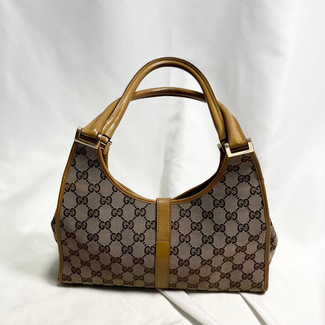グッチ ジャッキー GGキャンバス ワンショルダーバッグ ムーン 金具 大容量