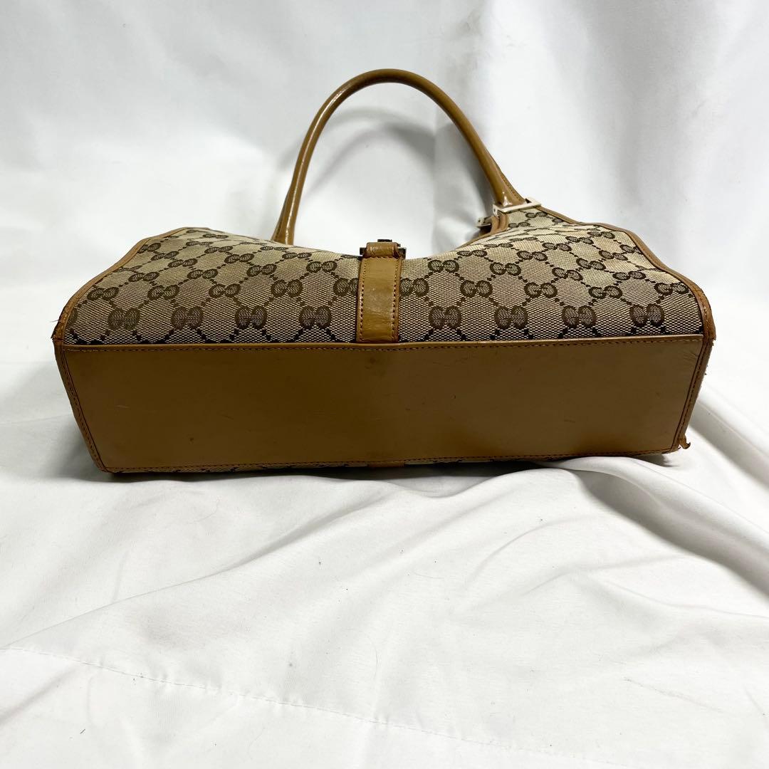 グッチ ジャッキー GGキャンバス ワンショルダーバッグ ムーン 金具 大容量