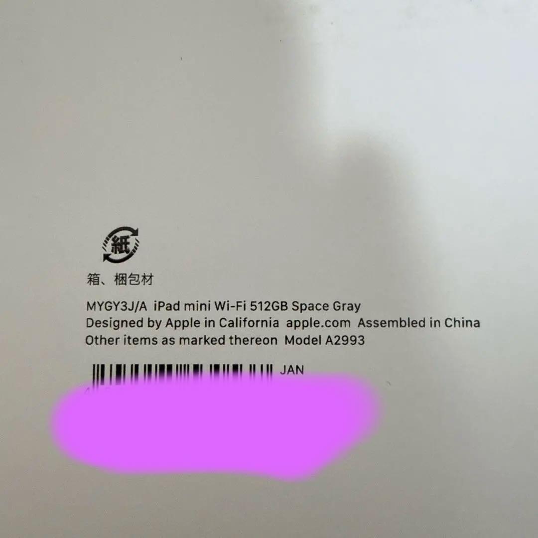 Apple iPad mini A17 pro (512GB、スペースグレー)