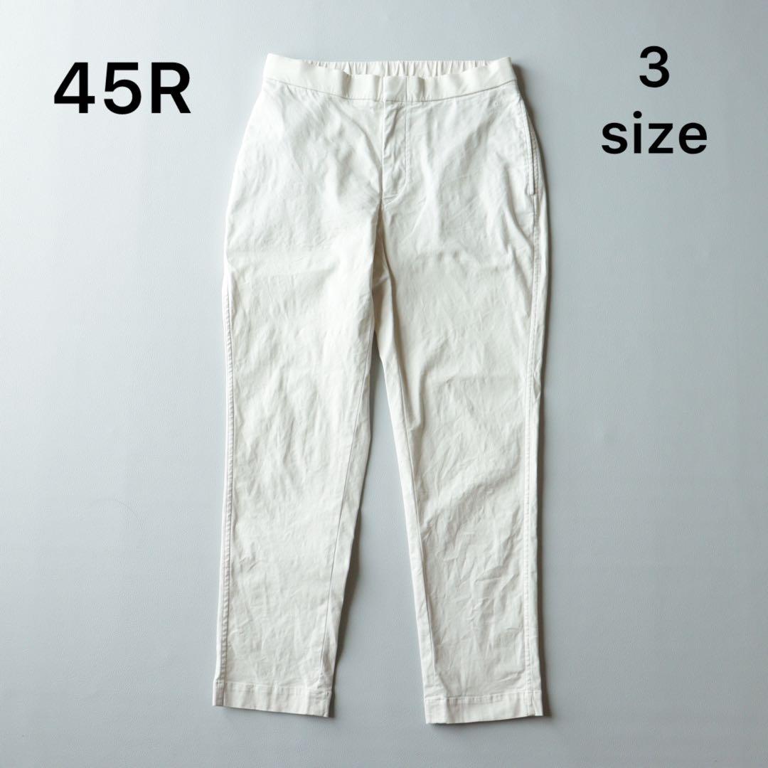 5165【極美品】45R ストレッチパンツ リネン サイズ3