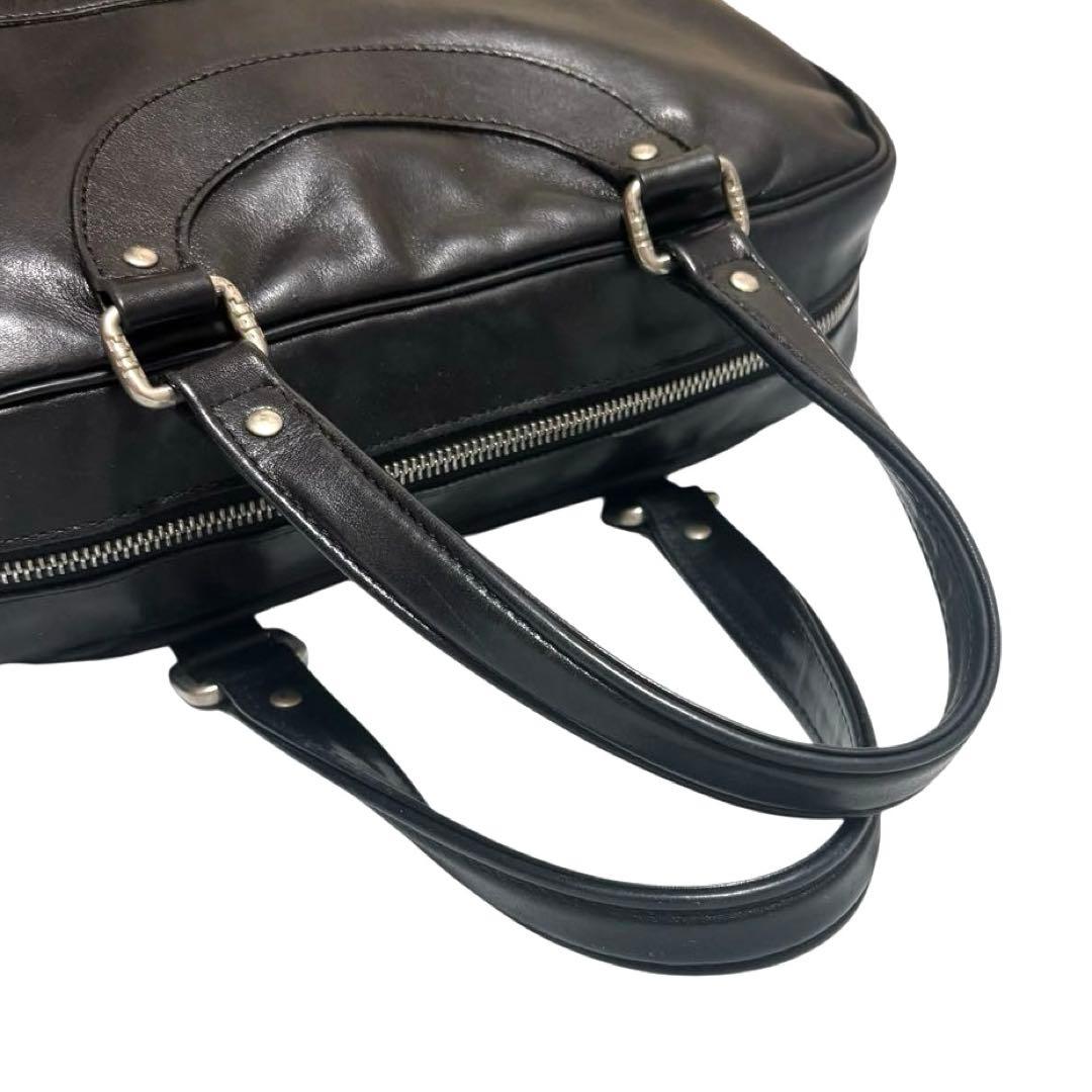 ジャックルコー　リスボン　ボストンバッグ　レザー　ブラック　A4収納可　保護袋