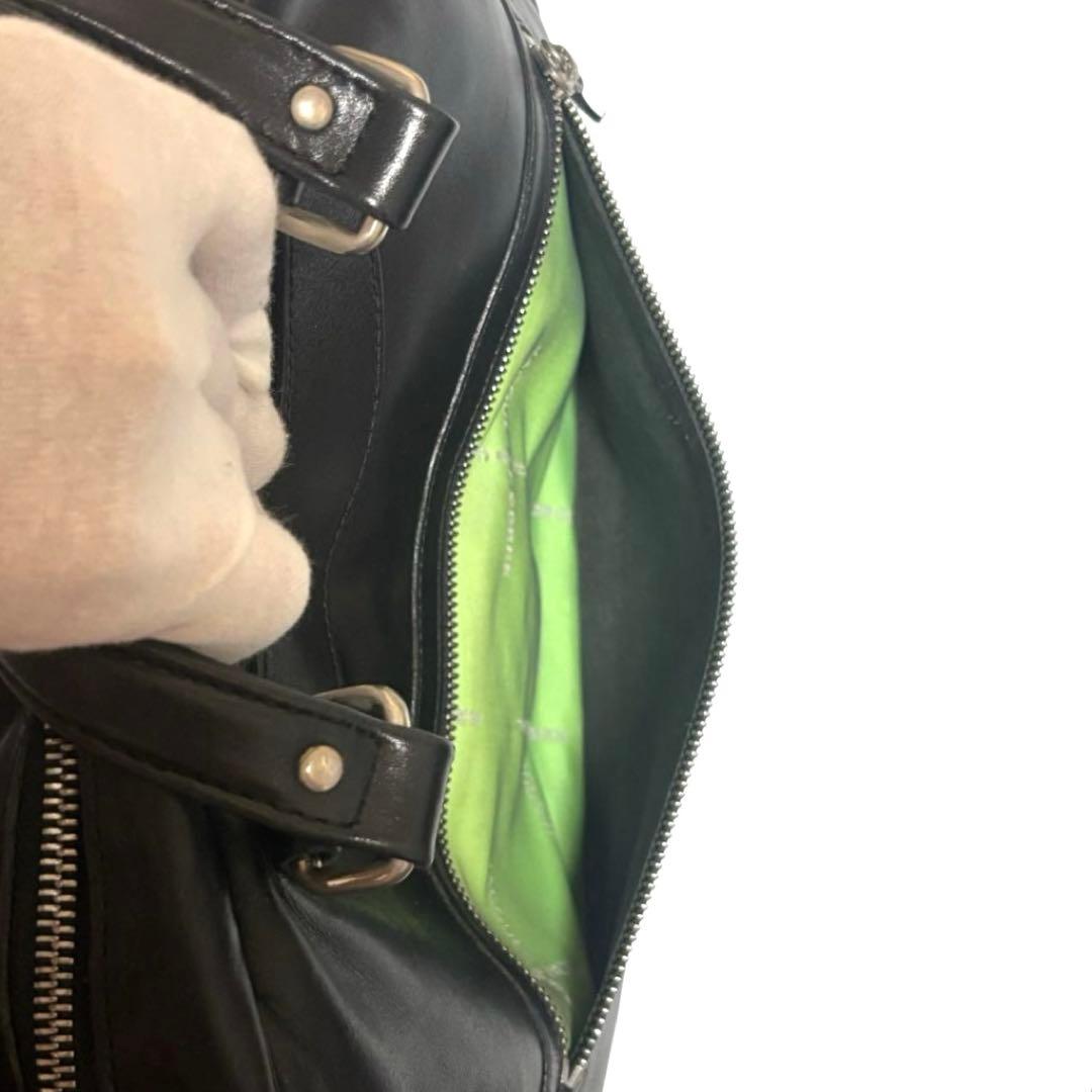 ジャックルコー　リスボン　ボストンバッグ　レザー　ブラック　A4収納可　保護袋