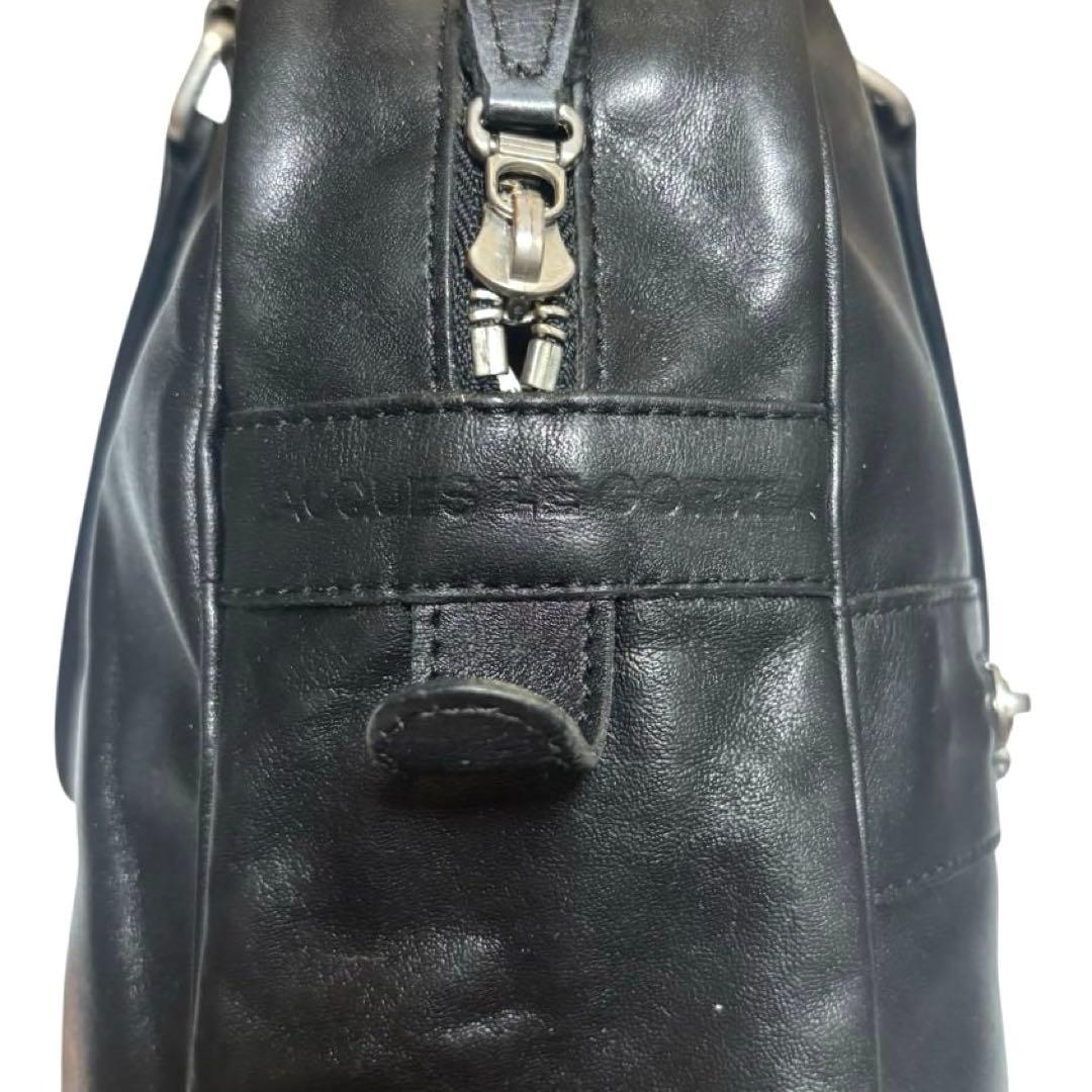 ジャックルコー　リスボン　ボストンバッグ　レザー　ブラック　A4収納可　保護袋