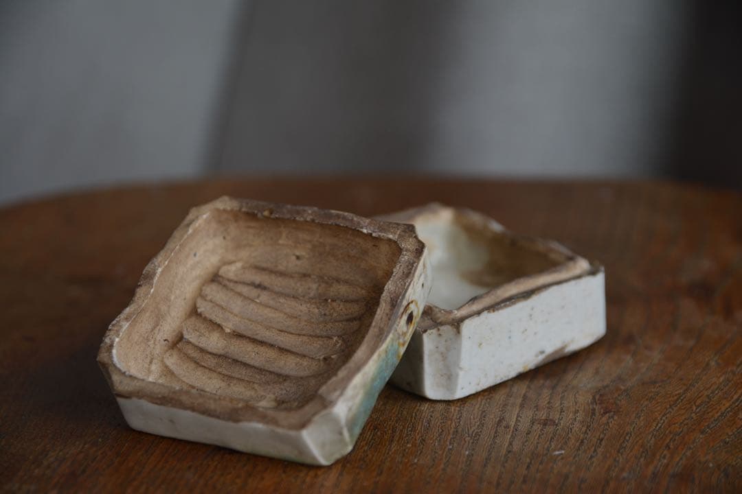 江戸期 織部 香合 表千家 十代 吸好斎宗匠 花押