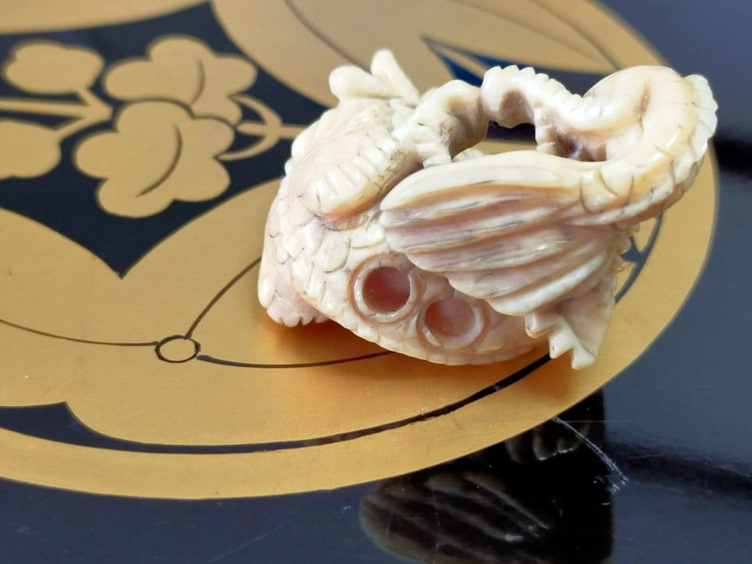 ♥　根付　竜　龍　ドラゴン　骨董品　アンティーク　レトロ