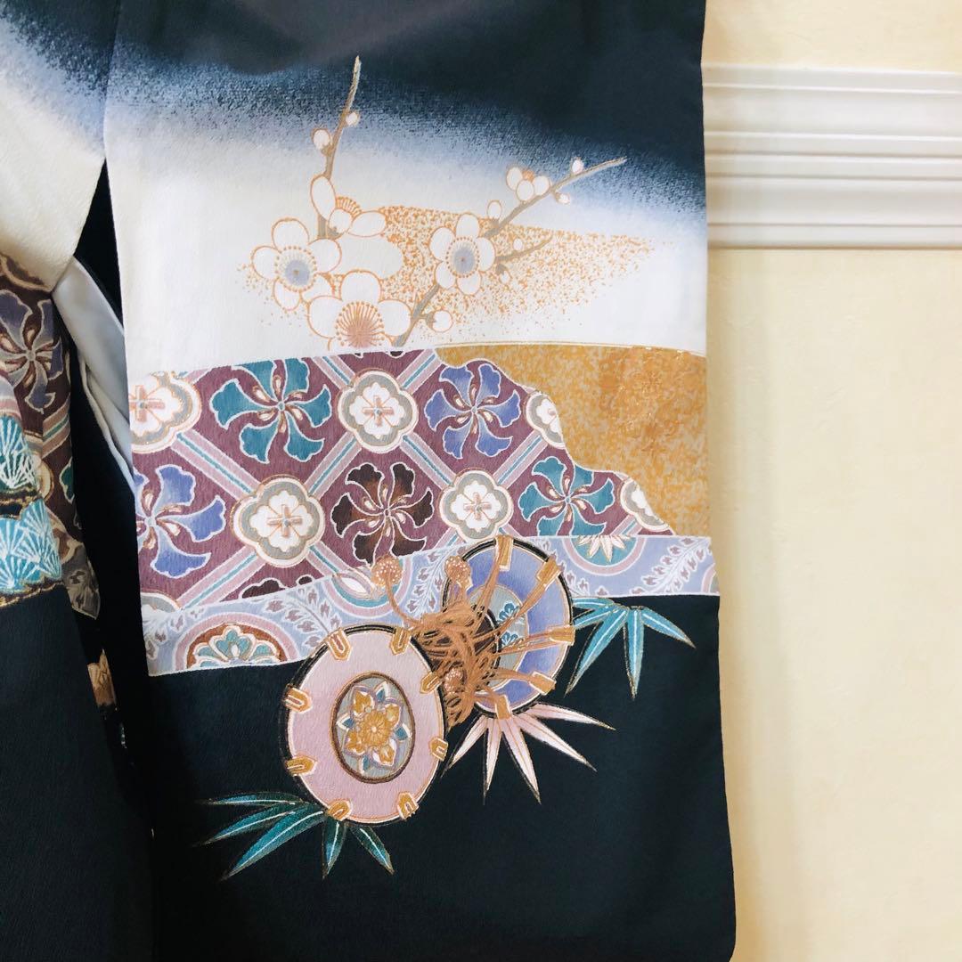 七五三 五歳‼️黒地系兜金彩煌びやか❤️完全フルセット‼️家から揃え無る無し