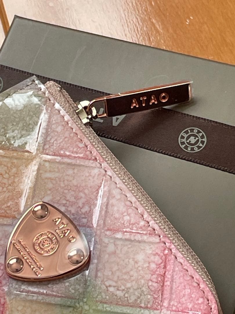 ATAO ミリモ　ブロックパーティー　 シャングリラピンク　折り財布