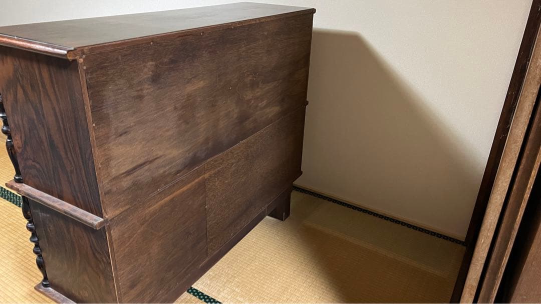 【asaaji】木製ガラス扉キャビネット(他の方は購入不可です)