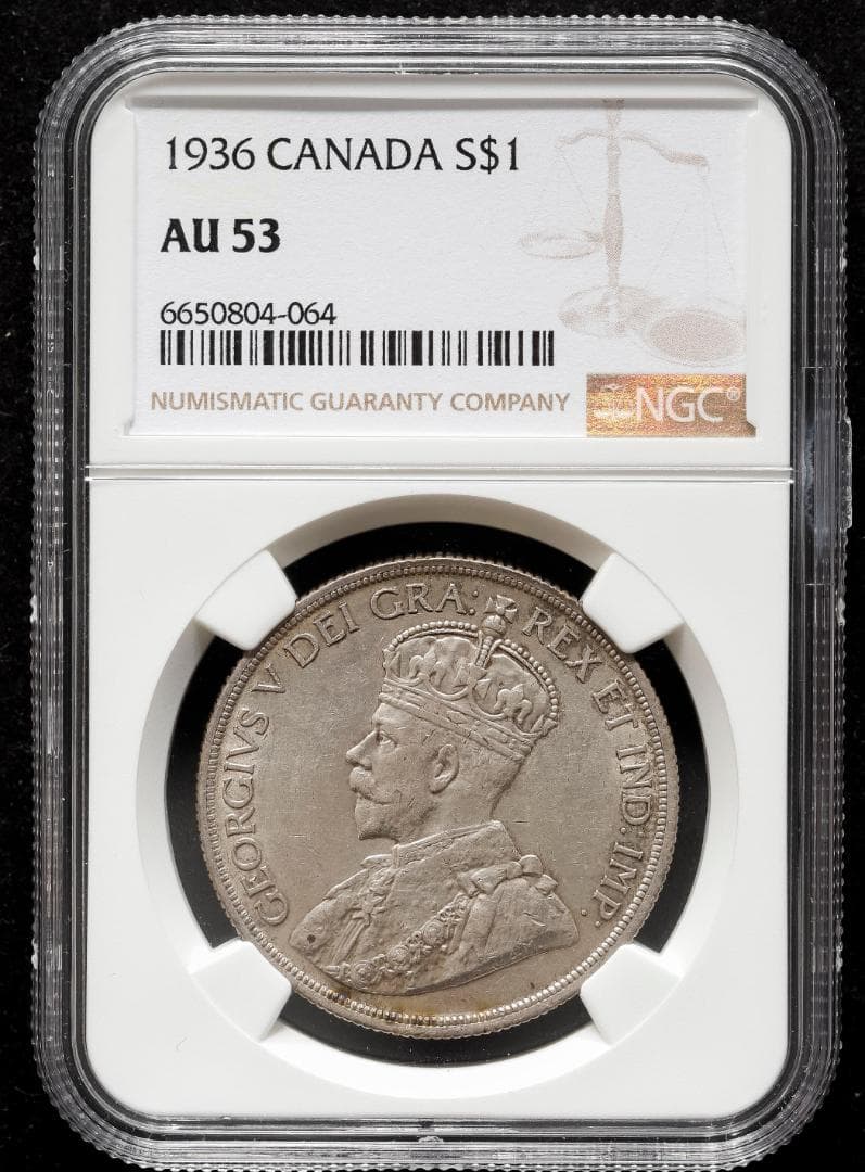 NGC-AU53 カナダ Dollar 1936 KM-31 ジョージ5世
