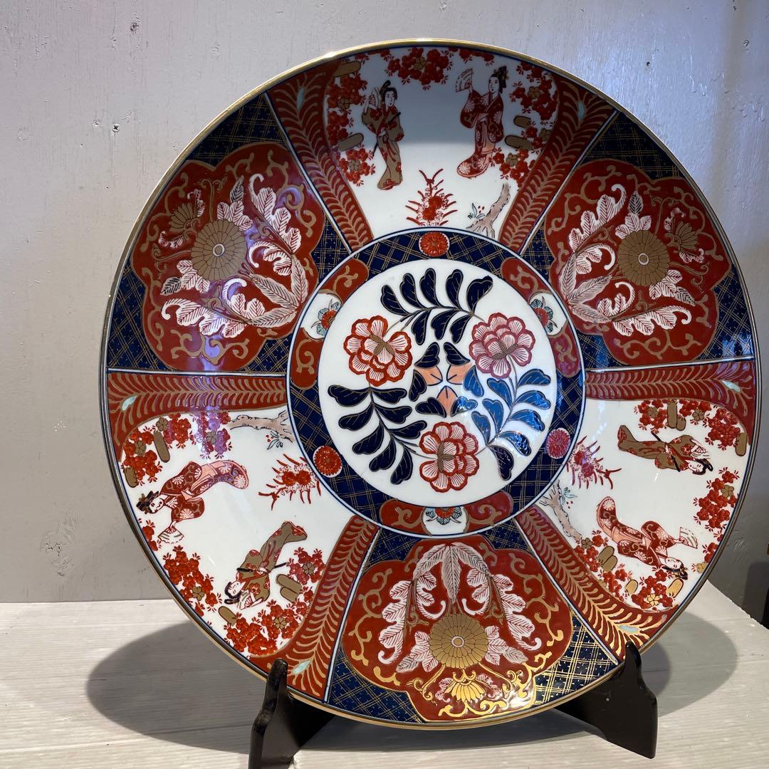 美品　有田焼　金彩　古伊万里　大皿　飾り皿　時代物　骨董品　早い者勝ち