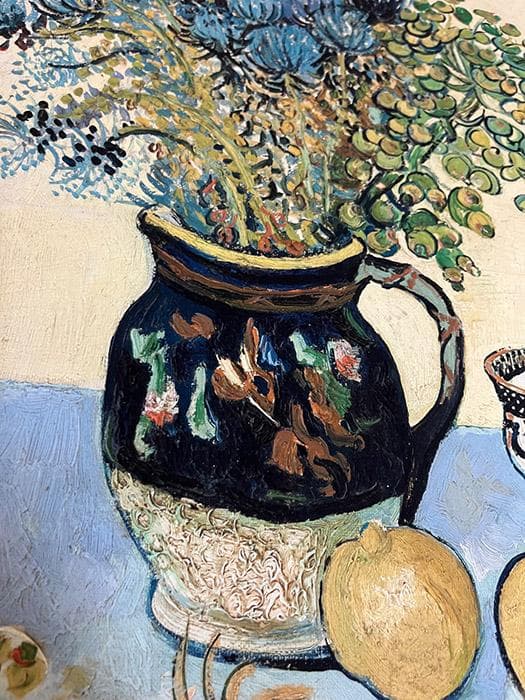 額装品/マヨリカ焼きの水差しと野の花々/ゴッホ/ポスター/アート/インテリア