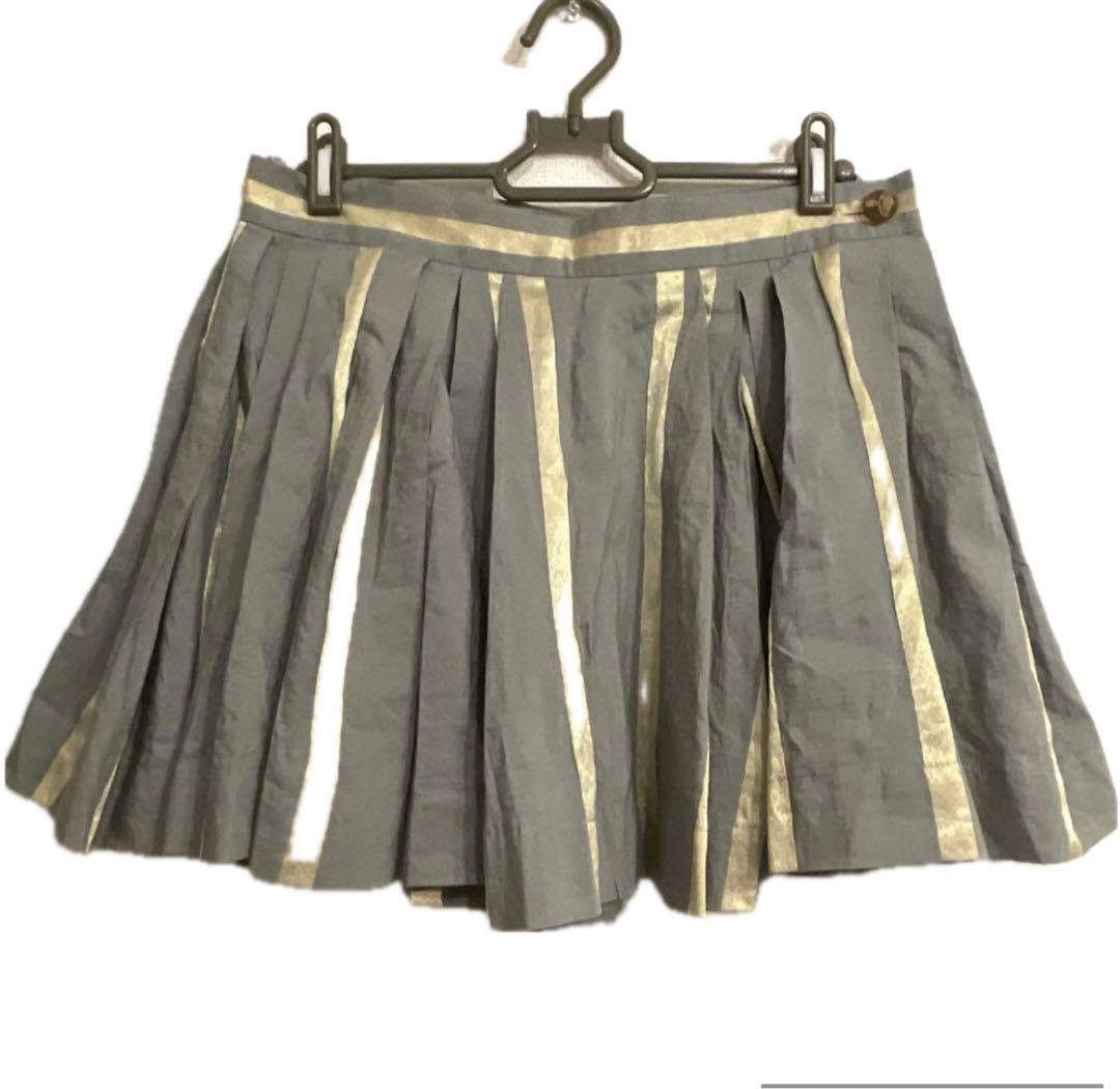 VivienneWestwood ストライプ スカパン キュロット ブルーグレー