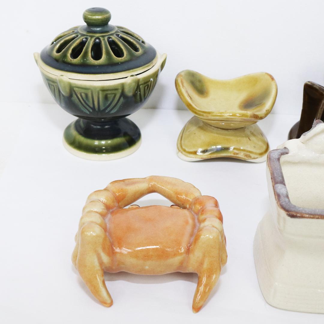 不老園窯造 色変り 七種蓋置 共箱 共箱