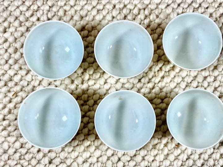 唯一無二　初代　平安春峰　松月庵 茶器 六碗　大正期　黄瓷釉　急須　煎茶道具