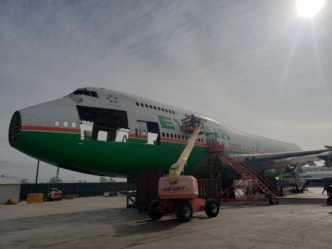 EVA航空 Aviationtag B747-400 グリーンメインコンビ