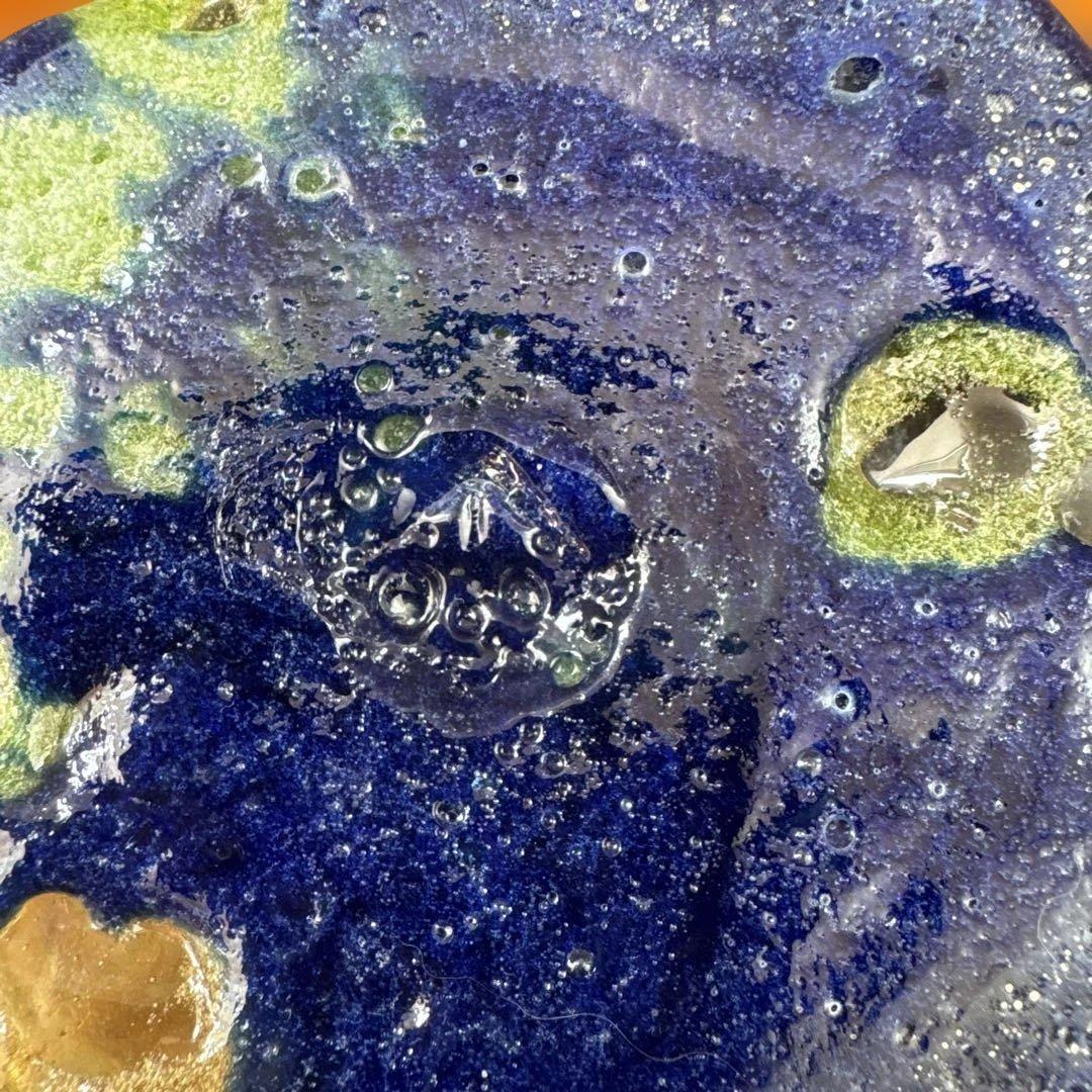 稲嶺盛吉.宙吹ガラス.花瓶.琉球ガラス.大きめ