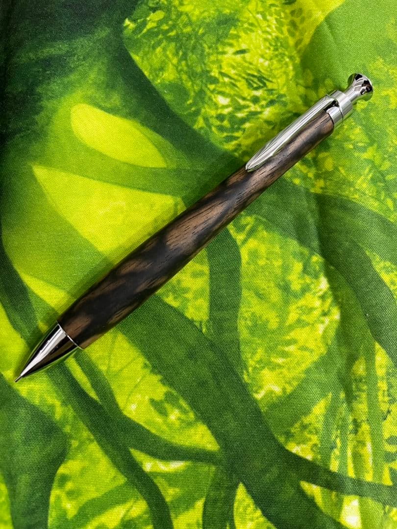 こぶた工房 黒柿孔雀杢 極上杢 シャープペンシル 0.5