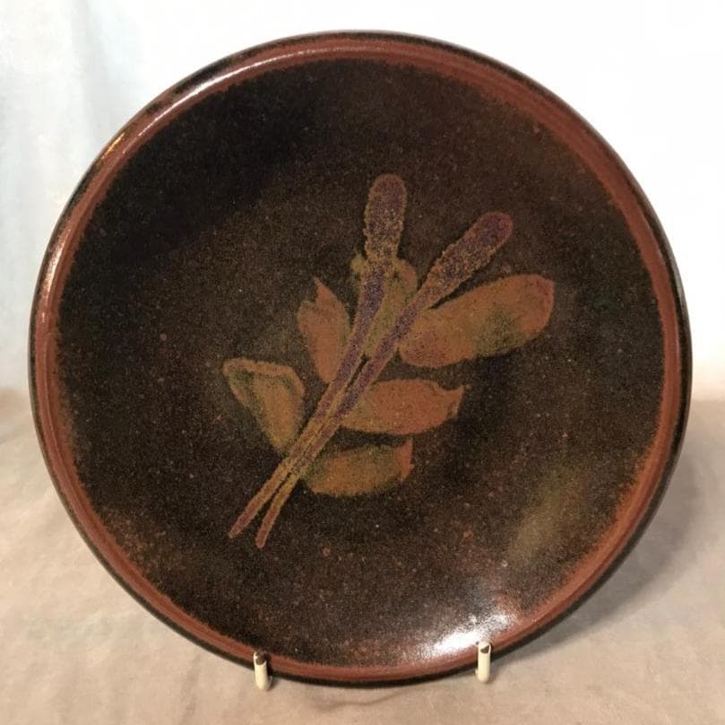 バーナードリーチ　花文　平皿 　民藝