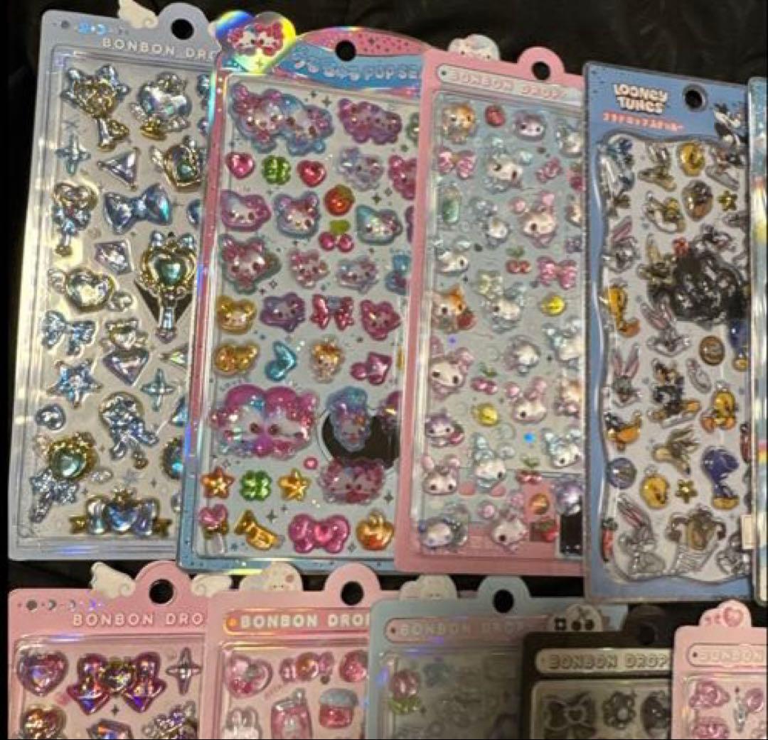 しずくちゃん　あわわちゃんボンボンドロップシール　 うるちゅるポップシール