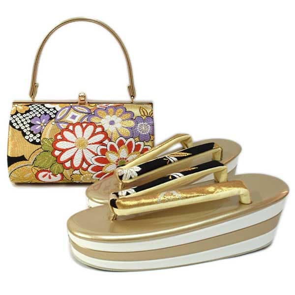 6565 LL バッグセット 正絹 西陣織 帯地 振袖用 25cm 新品