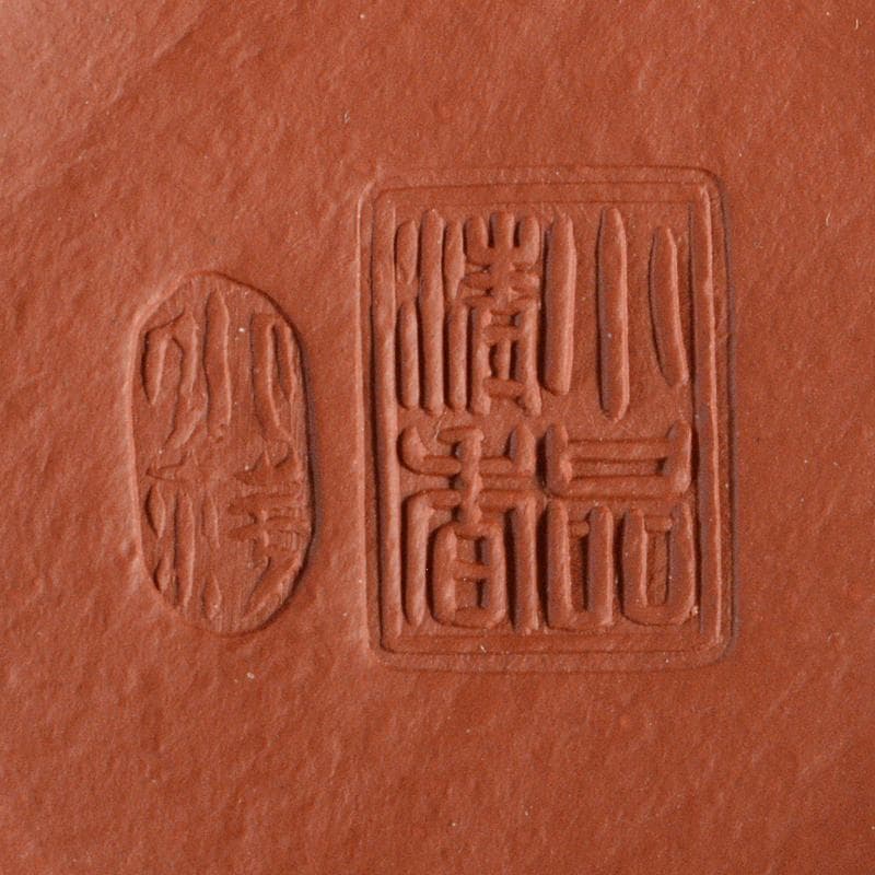 中国　紫砂　朱泥　急須　茶壷　一對　在銘　M　R5658