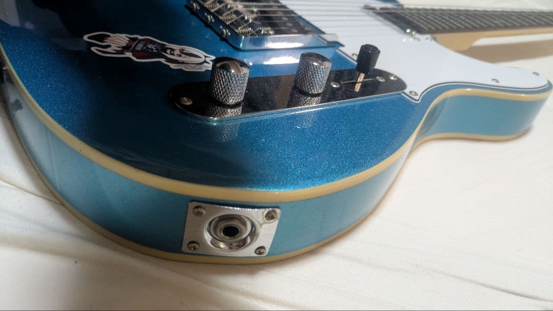 エレキギター テレキャス 青色 詳細不明