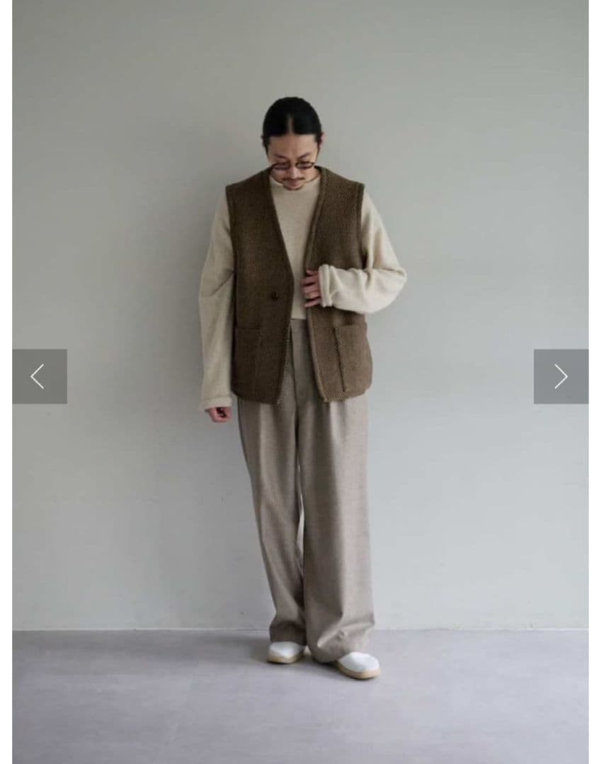 Phlannel ブラウンストライプ ベスト