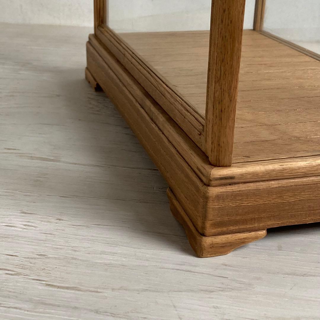 古い木製 ガラスケース 2段 ショーケース 展示ケース パンケース 店舗什器