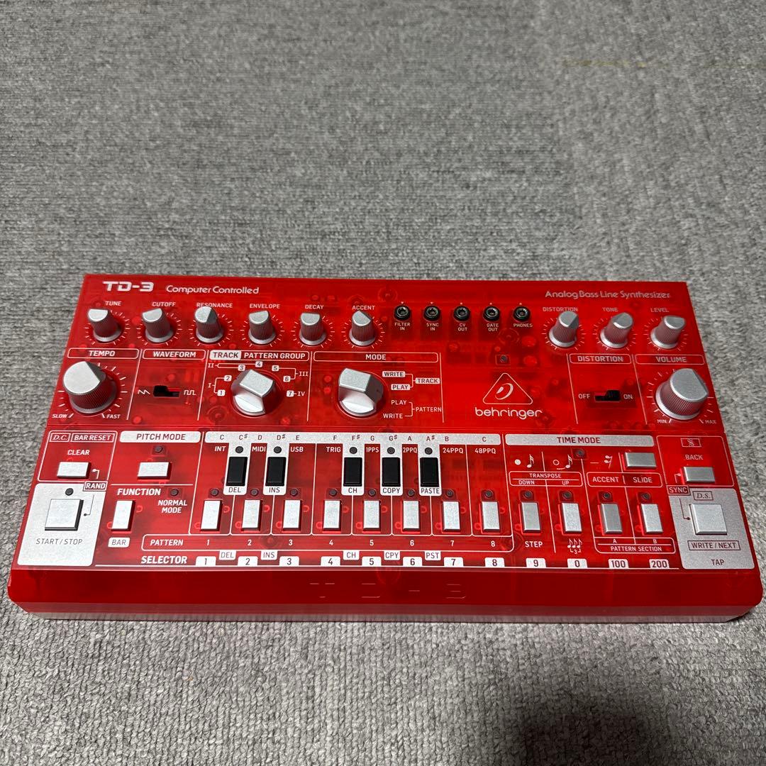 Behringer TD-3 SB ベリンガー td3 td-3 クリアレッド